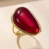 Joyería Transfronteriza de Acero de Titanio Europea y Americana, Anillos de Piedras Preciosas Estilo Palacio Prensado en Aceite, Anillos Retro Personalizados de Acero Inoxidable para Mujer al por Mayor