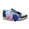 Zapatos de Cuero Genuino Aj1 Lightning Swoosh para Hombre y Mujer, Tenis Deportivos de Caña Baja para Primavera y Verano