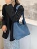 Bolsa jeans popular de verão feminina 2024 Novo estilo coreano Bolsa de ombro elegante Bolsa de ombro de alta capacidade