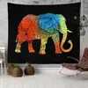 Tapiz de Amazon Transfronterizo ins Colgante Tela de Fondo Bohemio Mandala Elefante Tela de Pared Manta Decorativa Europea y Americana