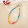 Colgante Creativo Nuevo de Cristal Arcoíris para Teléfono Móvil Nicho Simple Cadena de Mochila Bolso Cadena Cruzada Cadena Corta para Colgar Teléfono Móvil