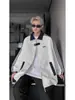 Sudadera Deportiva a Rayas Patchwork Forrada de Polar para Hombre, Peso Pesado Versátil Marca de Moda High-Street para Pareja, Chaqueta de Béisbol Estilo Americano Genial