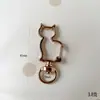 Directo de fábrica llavero con forma metal gato delfín amor estrella de cinco puntas flor de cerezo concha accesorios de joyería diy