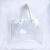 Bolsa Tote de Gran Capacidad, Neceser Transparente Impermeable de PVC, Bolsa de Playa para Estudiantes, Bolsa de Compras de Viaje Portátil, Bolsa de Almacenamiento