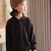 Suéter Feminino 2026 Outono/Inverno Novo Suéter de Lã Suéter de Malha com Gola Polo Infantil Pulôver de Cor Sólida Camiseta Básica
