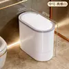 Papelera de Basura con Tapa de Presión para el Hogar, Alta Apariencia, para Baño, Inodoro, Gran Capacidad, Cocina, Sala de Estar, Papelera de Lujo Ligero