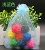 Bolsas de Organza al por Mayor en Stock con Opción de Imprimir Logo, Paquetes de Muestra para Regalo, Bolsas Transparentes de Empaque, Bolsas de Gasa Perlada de Color Sólido con Cordón