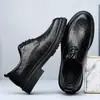 Zapatos de Cuero para Hombre Estilo Nuevo Transpirables Modernos Suela Suave Zapatos para Viajes de Negocios Formales Casuales Zapatos de Boda Zapatos Modernos para Hombre