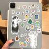 8 pegatinas originales de gatitos lindos en acuarela para pijamas, decoración para tarjetas de cuenta manual DIY, funda de teléfono móvil, venta al por mayor coreana