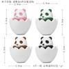 4 creativas cáscaras de huevo lindo bebé panda bebé DIY hecho a mano micro paisaje jardinería muñeca adornos