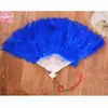 Abanico Plegable Antiguo de Felpa Gruesa con Plumas Abanico para Espectáculo de Cheongsam Danza Hanfu Abanico de Celebridad de Internet Dominante