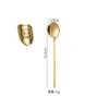 Cuchara de Acero Inoxidable Portugués 304 Engrosada para el Hogar Cena Sopa Cuchara Mango Largo Cuchara para Mezclar Cuchara para Postre Tenedor Tenedor para Fruta