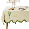 Mantel pequeño de margarita tela con tacto de lino impermeable resistente al calor lavable tapete para mesa de comedor tela artística fresca irregular para mesa de centro cubierta