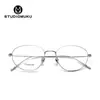 Studiomuku Gafas Frescas de Madera Retro Moda Trendy Marco de Gafas Más Fácil de Combinar Marco de Gafas Redondo Carey Hecho a Mano