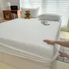 Sábana Bajera de Algodón Lavado, Cubre Cama Todo Incluido, Protector de Colchón, Algodón Puro, Cubierta Antipolvo de Textura de Algodón Puro, Exportación Transfronteriza de Comercio Exterior