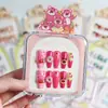 Uñas Vestibles para Niñas, Hechas a Mano Puras, Arte de Uñas Cortas de Dibujos Animados para Niñas, Pegatinas de Uñas Vestibles Estilo Dulce y Lindo
