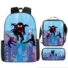 Liberación Rápida Transfronteriza Spider-Man Spider-Man Mochila Escolar Estudiante Niños Bolsa Escolar Periférica Bolso Escolar de Hombro Juego de Tres Piezas