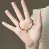Pulseira Cadeado Xiangyun Ruyi Pulseira de Corda Vermelha Trançada à Mão para o Ano de Nascimento, Presente de Dia dos Namorados Chinês para Melhor Amigo e Namorada