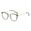 Nuevas Gafas Fashionables Versátiles Jamie's 9468 Estilo Ojo de Gato Metálicas Anti Luz Azul, Estilo Artístico, Se Pueden Personalizar para Lentes de Graduación, Unisex
