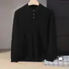 Camiseta interior de punto de cachemira, moderna y apropiada para negocios, suave y cómoda, nuevo estilo otoño/invierno, corte holgado, diseño elegante para hombre