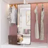 Espelho de guarda-roupa embutido push-pull rotativo interno oculto telescópico dobrável camarim extraível colocar roupas guarda-roupa espelho de corpo inteiro para vestir