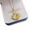 Venta al por mayor de fábrica Popular Colgante de Peridoto Natural Plata S925 Incrustado Piedra Principal 5*7 Joyería de Lujo Venta Directa de Fábrica