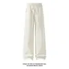 Pantalones Blancos de Pierna Recta Estilo Nuevo Otoño 2026 con Bordado de Bolsillo M-5XL HK26924-Especial P18