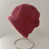 23 Nuevo Estilo gorro de invierno tejido a mano de doble capa cálido rizado gorro de invierno de moda gorro de pila gorro de invierno versátil
