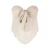 Top Corto de Encaje Sexy para Mujer en Verano, Ropa Interior de Chica Caliente, Diseño Corto con Cordones que Envuelve el Pecho, Top Halter para Usar por Encima