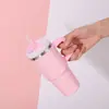Taza de Acero Inoxidable 304 Transfronteriza Segunda Generación Taza con Asa Mini Coche Taza de Agua con Popote de 14oz Taza de Hielo Aislada Oem