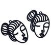 YuenZ Acessórios de joias estilo europeu e americano expressão facial beleza cabeça colar brincos materiais para fazer DIY feitos à mão