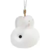 En stock felpa pequeño conejo de jade llavero de coche colgante adorable muñeco de dibujos animados mini pelo de visón colgante de conejo de jade