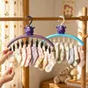 Varal de Prendedor de Meias de Monstrinho Roxo para Casa, Varal de Secagem com Múltiplos Prendedores à Prova de Vento para Varanda, Prendedor de Roupas Íntimas e Meias, Ferramenta Mágica para Secar Meias