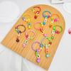 Llavero con forma de campana con pintura para hornear de colores, colgante con letras de colores caramelo, accesorios de bricolaje, llavero, colgante para bolso de mujer