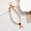 Cordón para Teléfono Móvil Estilo Coreano Sirena Cordón Corto para Muñeca Cadena de Cuentas Hecha a Mano Moda Ins Pequeño Aroma para Mujeres