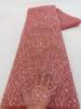 Comercio exterior, exportación, lentejuelas tridimensionales, bordado de rosas, red, tubo de cuentas bajas, tela amarilla, vestido de novia, tela