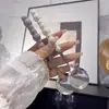 Colher multifuncional de pérolas coloridas altamente atraente com cabo, uma colher doméstica fofa para meninas, colher de sopa pequena, colher redonda, portátil