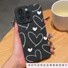 Estilo Ins Simple Corazón Blanco Funda para Teléfono Móvil Iphone15Promax 14Pro Apple 11/12/13Mini Suave