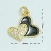 Ventas Directas de Fábrica, Venta al por Mayor de Artículos en Stock, Chapado en Oro Real Microincrustado de Cobre 18K, Colgante en Forma de Corazón Chapado en Oro