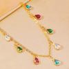 Pulsera de oro con forma de gota de agua bañada en oro y cobre con circonitas de color, venta al por mayor, envío transfronterizo de Amazon