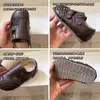 Zapatos Infantiles Brogue Retro para Primavera y Otoño, Zapatos de Piel para Niños Pequeños, Zapatos Estilo Birkenstock para Niñas, Mocasines para Niños de Suela Blanda, Completamente Cerrados