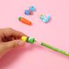 Set de Plumas de Silicona de Dibujos Animados Linda Tapa de Lápiz de Animal Cactus Estudiantes de Primaria Navideño Amor Cubierta de Goma Suave para Bolígrafo
