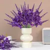 Ramo de Flores Artificiales de Lavanda y Salvia de 5 Ramas, Decoración de Boda al Aire Libre, Decoración del Hogar, Flores Falsas, Venta al por Mayor Transfronteriza