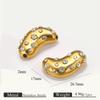 Europeu e Americano Pequeno Feijão De Ouro De Aço Inoxidável Pingente Simples Feminino Nicho Design Sentido Alta Moda All-match DIY Colar Pulseira
