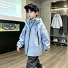 Chaqueta 3 en 1 con Capucha para Exteriores para Niños y Niñas, Nueva Chaqueta Cortavientos y Cálida de Otoño e Invierno, Estilo Coreano Holgada de Moda