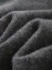 26 Novo Suéter de Malha Cashmere Espesso com Meio Zíper e Gola Alta Sólida Versátil para Outono e Inverno Camada Base Feminina