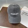Ins gorra de béisbol de copa suave bordada con letras de moda para hombres y mujeres, combina con todo, algodón lavado envejecido, con visera, hace que la cara se vea pequeña