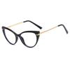 Marco de Gafas Ojo de Gato Modelo Nuevo Jamie 9019 Comercio Exterior Transfronterizo con Patas de Resorte Lentes Tr90 Anti-Luz Azul