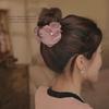 Pinza para el cabello de flor de begonia para mujer, estilo simple y romántico, pinza de flor elegante para combinar con todo, estilo mediano, pinza de tiburón para el cabello, nuevo estilo