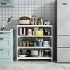 Estantería Ancha de 35 Pulgadas, Estante de Piso para Balcón Cocina Zapatero, Estante de Exhibición para Supermercado, Estante de Almacenamiento para Almacén, Acero Angular Engrosado
